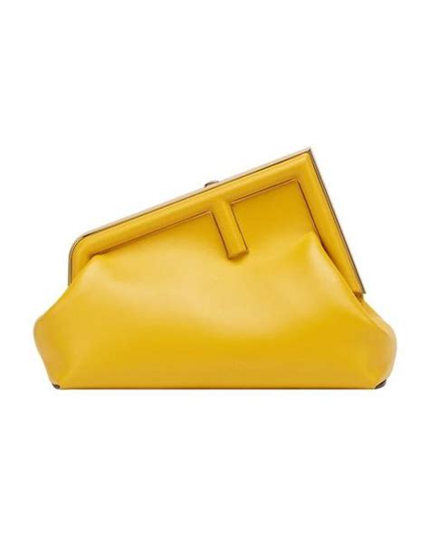 fendi first small yellow|Fendi yellow handbag.